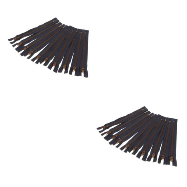ZheElen 10 Pcs Fermeture Éclair à Spirale en Résine Fermeture Éclair à Extrémité Fermée pour Fournitures de Couture Gris 18x3cm 2Ensemble