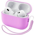 thumbnail image 1 of Yanonmyfd Funda Silicona para AirPods Pro 2 (2022/2023), Estuche de Silicona Líquida para AirPods Pro 2.ª con Cordón, LED Frontal Visible y Compatible con USB-L/USB-C - Negro,Rosa Dulce, 1 of 27