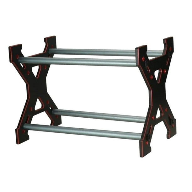 Estante para neumáticos perfke de coche RC desmontable 1/24 1/18 Rojo