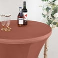 thumbnail image 2 of Efavormart Terracotta Wholesale Stretchy Spandex Tablecover For Cocktail Table Wedding Party Bar Restaurant Tablecloth, 2 of 11