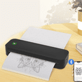 thumbnail image 3 of Portable A4 Thermal Printer Inkless for Office Photo PDF Document Memo Stencil Printing White, 3 of 7