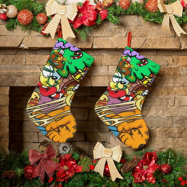 Zufioo Garfield for 18-inch Stitching Christmas Stockings