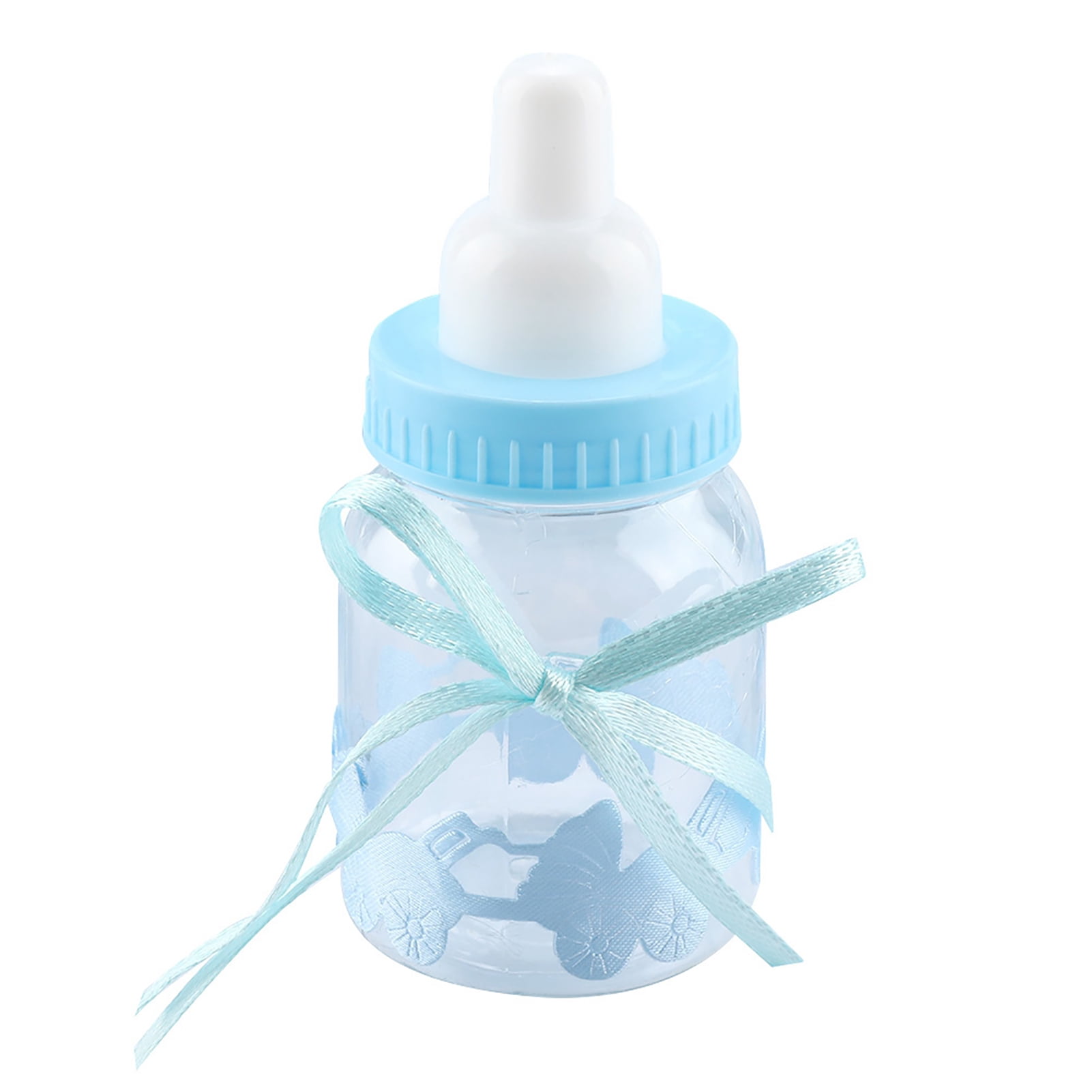 Yajisi 30 Pack Cute Baby Feeding Bottle Candy Boxes for Christening Party Decorations & Baby Shower Favors, Blue (38cm / 15.0 inches)