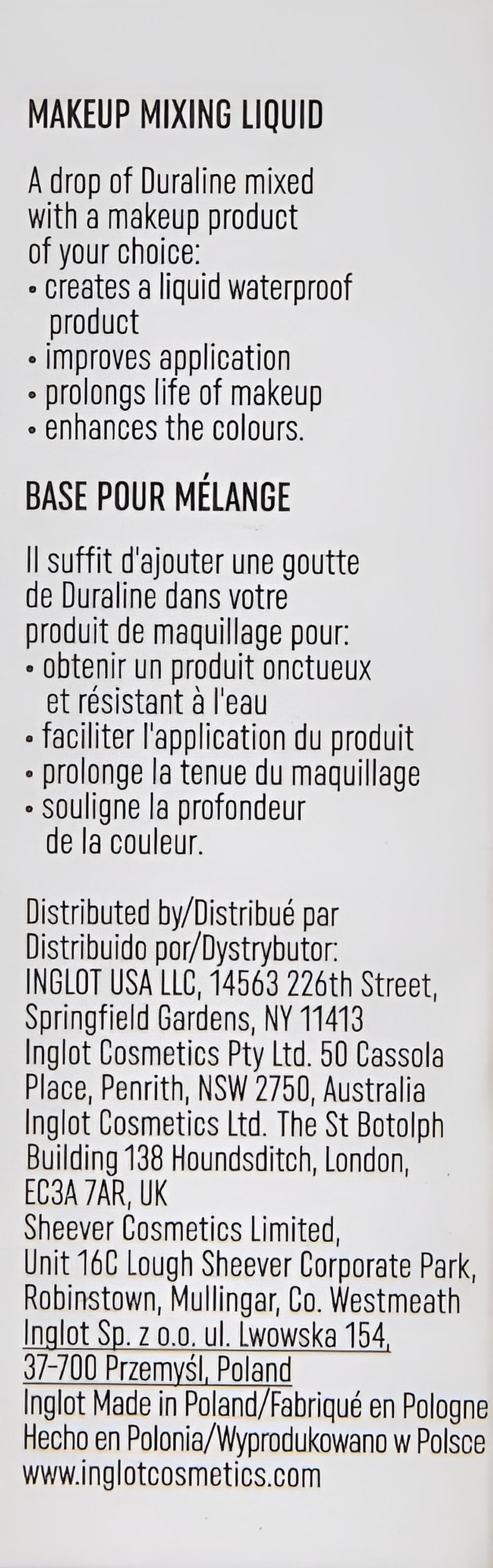 Inglot Duraline Makeup Mixing Liquid
