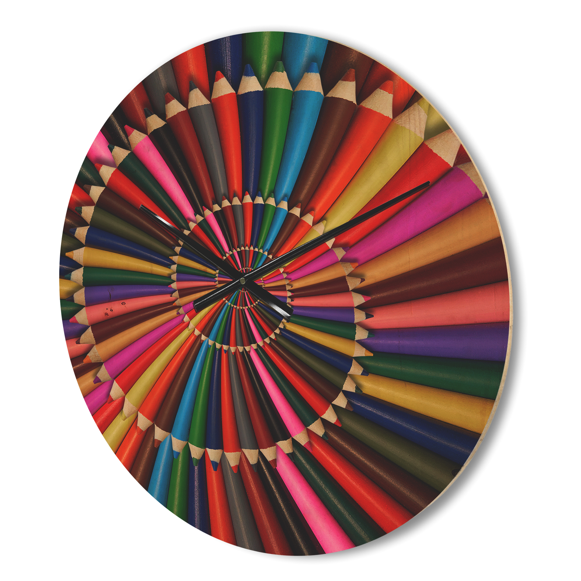 Designart 'Orienta Chocolate Mandala' Modern Wood Wall Clock
