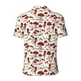 thumbnail image 3 of Xecao Mushroom for Mens' Casual Short Sleeve Button-Down Polo Shirts for a Classic Golf Look, 3 of 9
