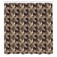 thumbnail image 2 of Ambesonne Camo Shower Curtain, Earth Tones Camouflage, 69"Wx84"L, Taupe Dark Tan, 2 of 4