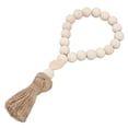 thumbnail image 1 of Wooden Garland, Natural Wooden Bead String Multipurpose With Tassels For Boho, 1 of 8