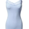thumbnail image 3 of FashionOutfit Women's Solid Soft Stretch Spaghetti Strap Lace Trim Tank Top, 3 of 3