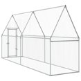 thumbnail image 4 of vidaXL Chicken Cage Silver 400x100x190 cm Galvanised Steel, 4 of 5
