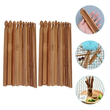 ULTNICE 24Pcs Knitting Needles Crochet Needle Set Assorted Color For Christmas
