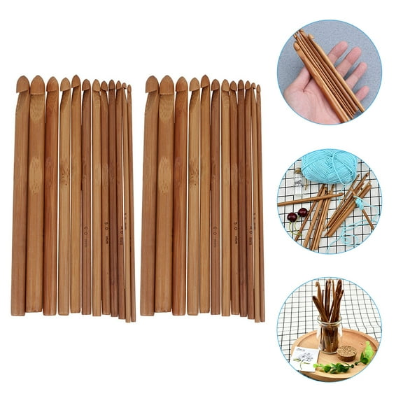 ULTNICE 24Pcs Knitting Needles Crochet Needle Set Assorted Color For Christmas
