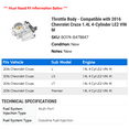 thumbnail image 2 of Throttle Body - Compatible with 2016 Chevy Cruze 1.4L 4-Cylinder LE2 VIN M, 2 of 2