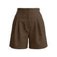 thumbnail image 6 of GUACER Shorts for Women Elastic Waisted Pleated Dressy Shorts with Pockets Casual Loose Wide Leg Shorts, 6 of 6
