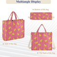thumbnail image 6 of FORMRS Womens Corduroy Tote Bag Crossbody Shoulder Purse Handbag with Detachable Strap, Pink Banana Pattern, 6 of 7