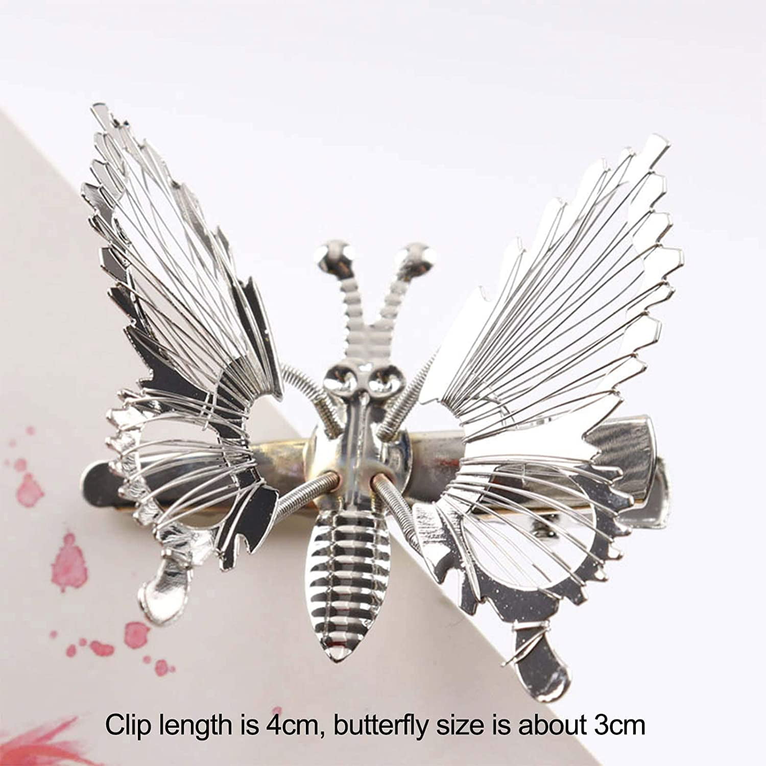 3D Butterfly Hairpins Dragonfly Bridal Wedding Alloy Hair Hair Clips O1E4