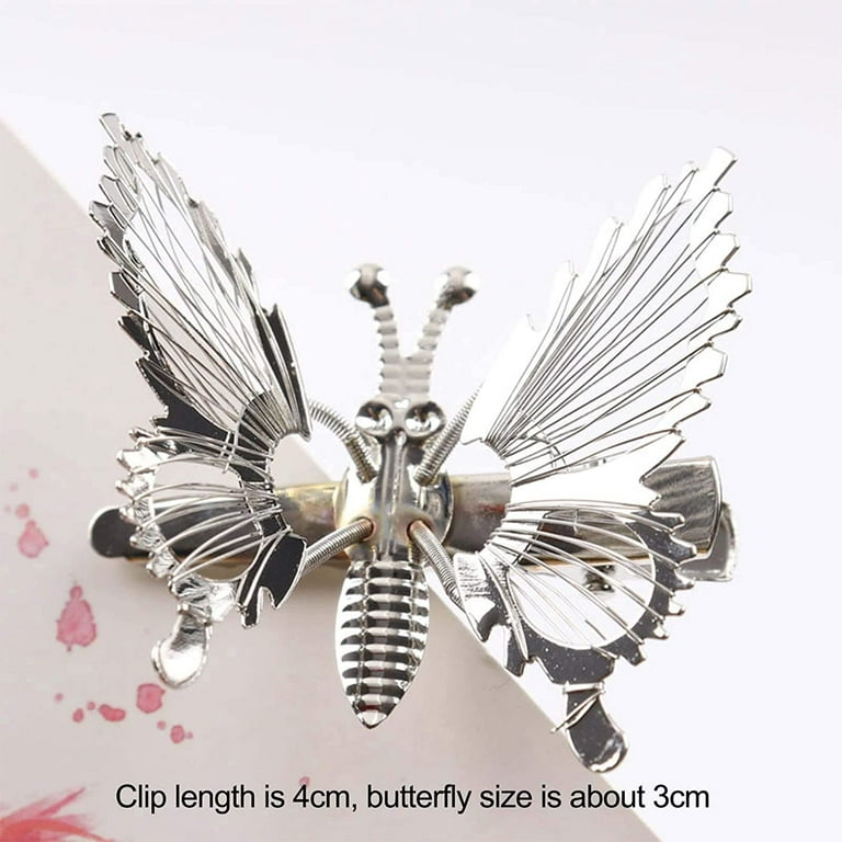 4.5 Handmade Artificial Butterflies Decoration with Clip Sliver (12 pieces)