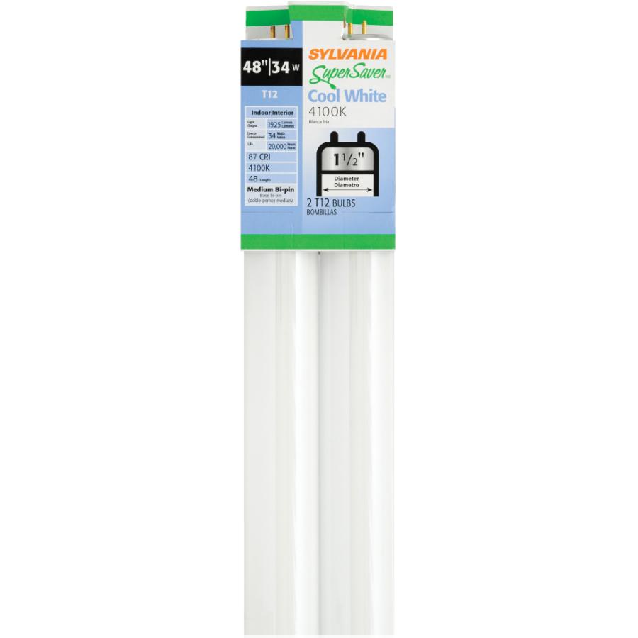 2 Pack 34w 48 Inch S T12 Medium Bi Pin Cool White Fluorescent Light Bulbs Walmart Canada