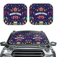 thumbnail image 2 of Yiaed Happy Mardi Gras Print Car Front Windshield Sun Shade,Foldable Anti-UV Car Sunshade for Front Window for Most Vehicles-Medium, 2 of 5