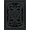 Black Silver, Pattern 7, variant on Design&I 8'x10' Washable Area Rug Extra Large Skid-Resistant Low Profile Snake Dual Round Serpent Ornate Border Abstract Wildlife Gothic for Living Room, Family