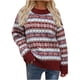 thumbnail image 1 of Suéter grueso de punto de manga larga con cuello redondo para mujer de otoño e invierno Pompotops  gfhjh15425, 1 of 4