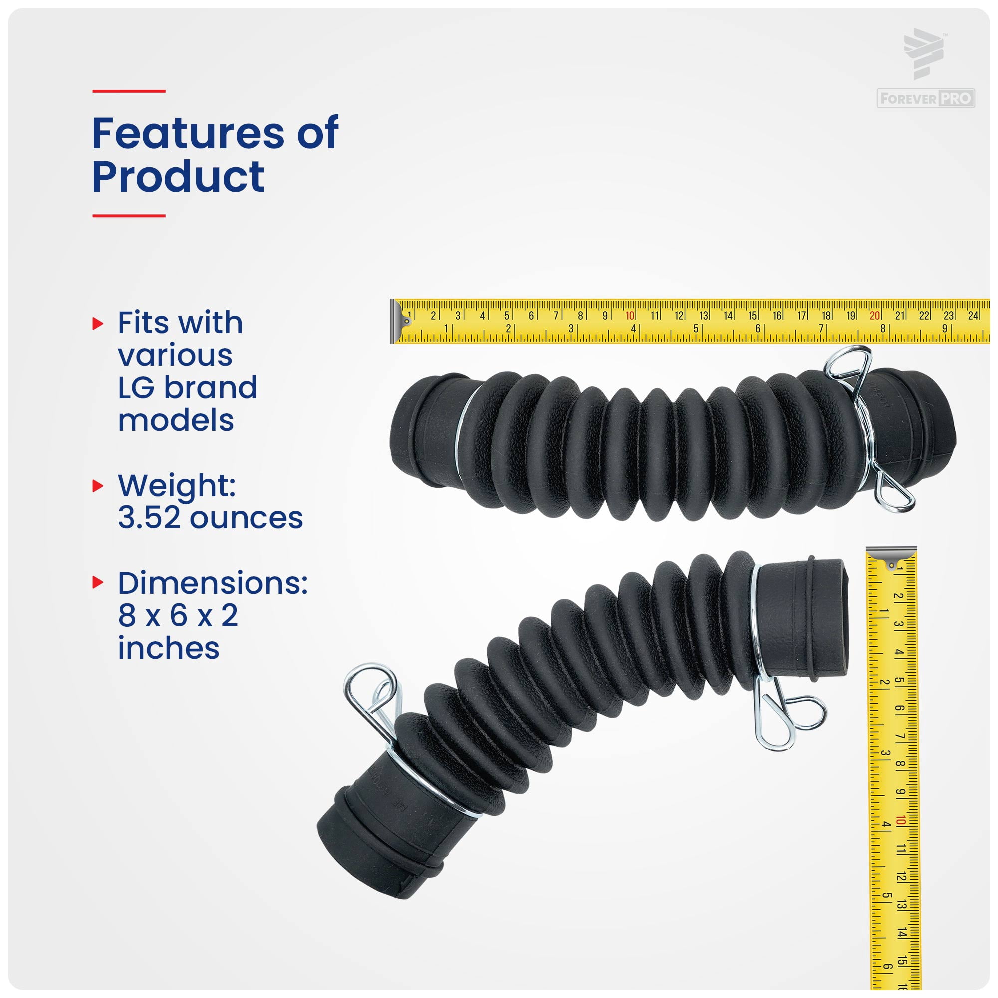 ForeverPRO AEM73213001 Hose Assemblydrain for LG Washer 5251FA1699P AEM73652901