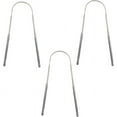 thumbnail image 1 of 3 Pcs Tongue Cleaner Tongue Scraper Stainless Steel U Shape Fresh Breath Care Scraper for Oral Care Reduce Bad Breath, 1 of 5