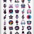 thumbnail image 4 of 35pcs-50pcs Colorful Stationery Stickers Retro Music Stickers Cool Vinyl Decals for Laptops Phones Suitcase, 4 of 9