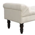 thumbnail image 5 of Christopher Knight Home 57.5" Button-Tufted End of Bed Bench, Large Upholstered Ottoman, Rolled Arms, Beige, 5 of 8