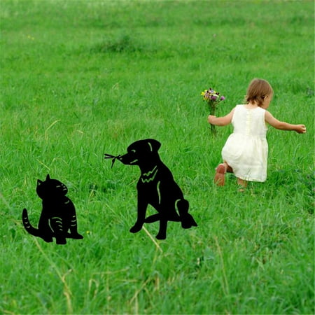 

WNG Cat And Dog Garden Acrylic Card Garden Decoration Past Oral Black C At Card
