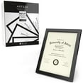 thumbnail image 5 of Arteza Premium Glass Document Certificate Frame, Black, 8.5"x11" - 8 Pack, 5 of 6