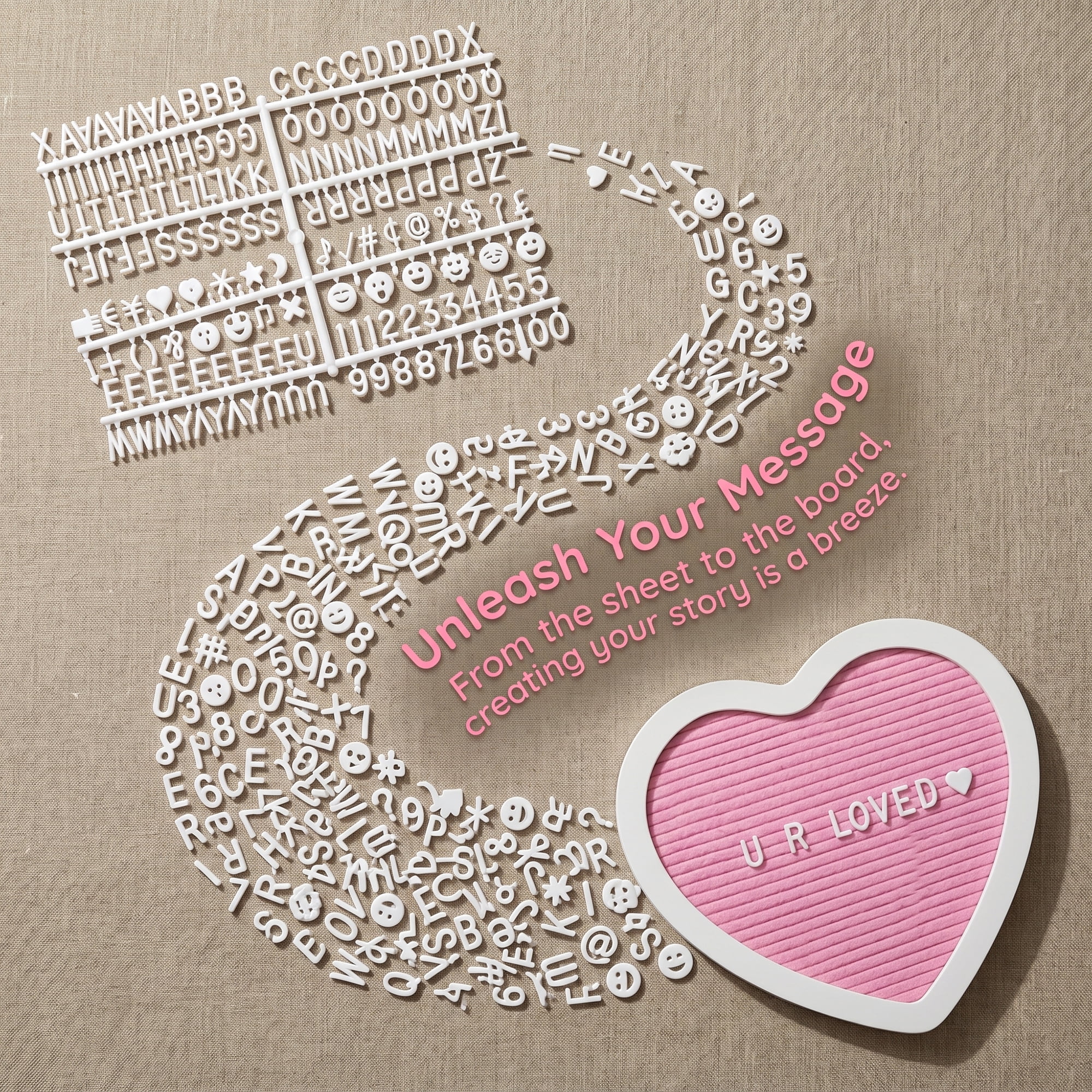 Unique Bargains Heart Shaped  Message Board for Decor Gift Pink 10.23"L x 10.03 x 10.2"H