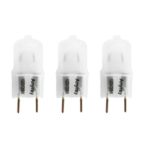Anyray A1700F (3)-Pack 20 Watt G8 120V 130 Volt Halogen Light Bulb Frosted 20W 120 Volts G8S