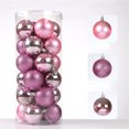 thumbnail image 2 of Christmas Tree Ball Ornaments 24 Pcs Hanging Ball for Indoor and Outdoor Happy Time Christmas Decor Xmas Decorations Set Christmas Ball Ornaments Tree Pink, 2 of 3