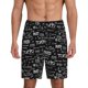 thumbnail image 1 of Balery Travel The World Pantalones cortos de pijama de punto de algodón para hombre con cinturilla y bolsillos-Large, 1 of 6