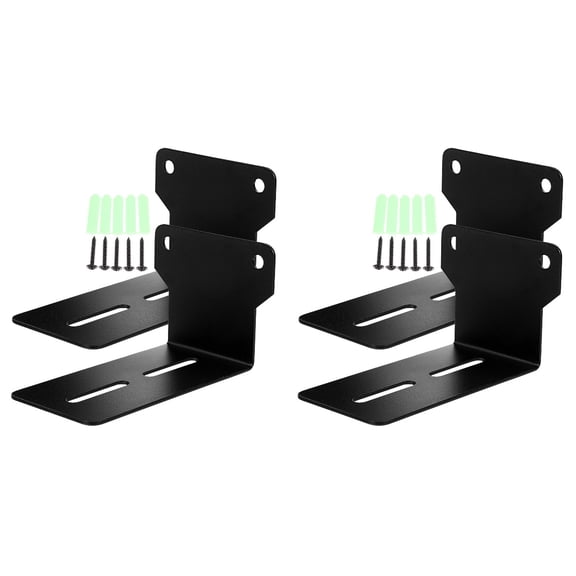 FENGGUIQU Adjustable Universal Speaker Holder Black for Home Audio Devices 2Sets