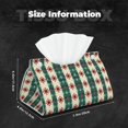 thumbnail image 5 of Pofeuu Christmas Snowflakes Plaid Print Tissue Box Cover, Modern Decorative PU Leather Rectangular Tissue Box Case Organizer Holder for Vanity Countertop, Night Stands, Livingroom, 5 of 7