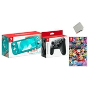Nintendo Switch Lite Turqouise Bundle with Wireless Pro Controller and Mario Kart 8 Deluxe Game - Import with US Plug