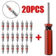 thumbnail image 2 of 20x Tire Valve Core US Valve Stems Core Tyre Valve Core Insert With Remover Tool Car Bike Motorcycle Wheel Copper Nickel, 2 of 5