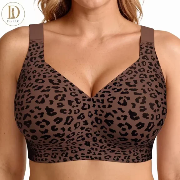 Plus Size Wireless Push‑Up Bra, Seamless Full‑Coverage Comfort Support T‑Shirt Bra, No Underwire for Daily Wear