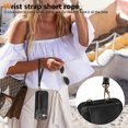 thumbnail image 4 of Allytechgroup Stylish iPhone 16 Wallet Case, Premium Phone Case for iPhone 16 with Card Holder Zipper Pocket Hand Wrist Shockproof Stand Cover for Women Men, Black, 4 of 6