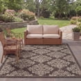 thumbnail image 3 of SAFAVIEH Courtyard Joetta Geometric Indoor/Outdoor Area Rug, Black/Light Grey, 8' x 11', 3 of 7