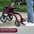 thumbnail image 6 of COSYWILL Rollator Walkers with Seat for Seniors, Foldable 10" Big Wheels All Terrain Rolling Walker,Adjustable Handles, Mobility Walker for Seniors,Dark Red, 6 of 9