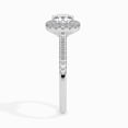 thumbnail image 2 of Blue Jewel 1.5 Ct Halo Engagement Ring for Women - Lab Created Cushion Cut Diamond - 14K White Gold Plated - Ideal for Proposals, Weddings, or Birthdays - Stunning Prong Setting - Gift for Her, 2 of 3