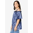 thumbnail image 3 of Woman Within Plus Size Printed Cold-Shoulder Blouse, 3 of 3