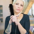 thumbnail image 4 of HAMPPLIES Brosse de Séchage Portable Noire Brosse à Cheveux Légère à Rouleau pour Coiffure Bouclée, 4 of 7