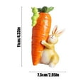 thumbnail image 3 of Easter Decorations for The Home Carrot Rabbit Resin Figurine Easter Party Decorations Home Party Gift, 3 of 7