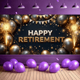 thumbnail image 6 of Elegant Balloon Design Happy Retirement Gold Celebration Banner for Indoor Decoration Office Party Event, 6 of 8
