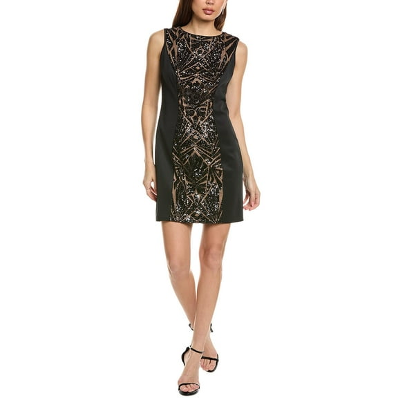 SHO BY TADASHI SHOJI womens  Sequin Mini Dress, XXS, Black