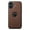Brown, variant on PU Leather Case for iPhone 16, Magnetic Slim Case [Mag-Safe Charging] Logo Hollow Shockproof Protective Phone Cover Compatible for iPhone 16 Case Support Car Mount Holder, Brown